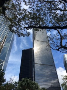 A skyscraper in Hong Kong