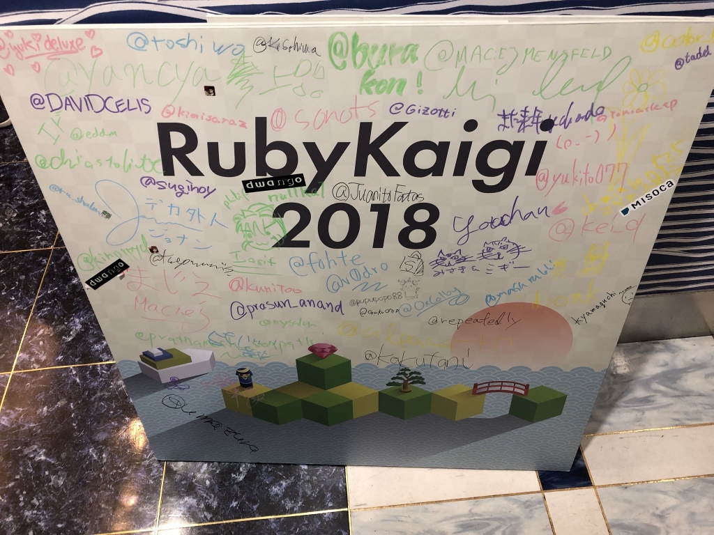 Signatures of RubyKaigi attendees